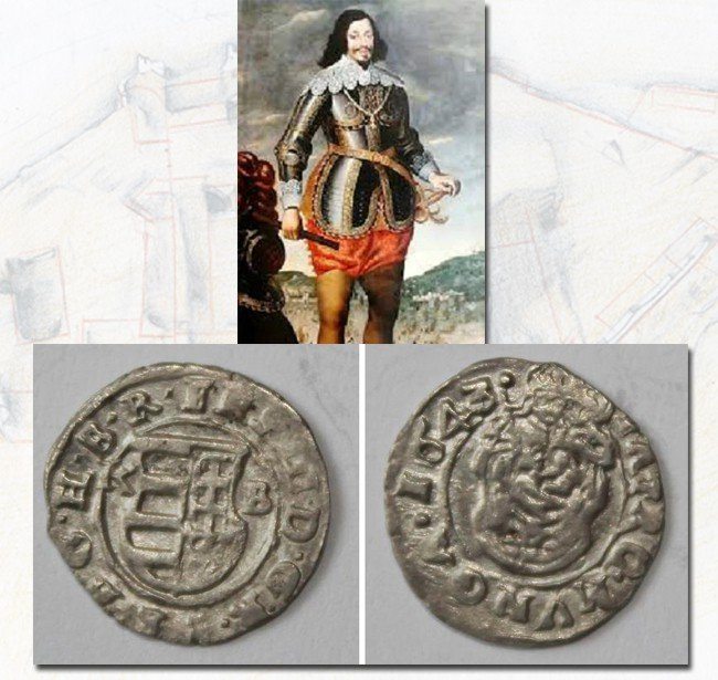 Fent: Habsburg III. Ferdinánd, Lent: Habsburg III. Ferdinánd pénze