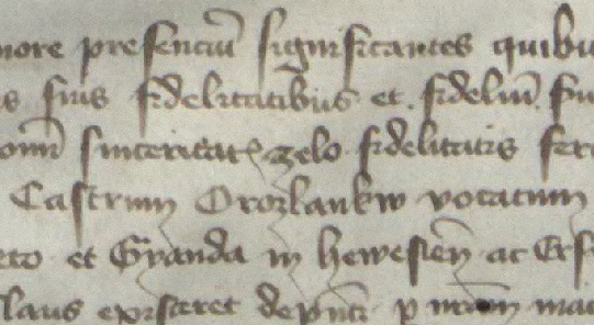 Oroszlánkő névalakja Luxemburgi Zsigmond 1415. május 1. napján kiadott oklevelében