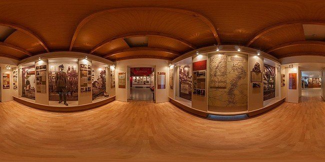 Panoráma a múzeum ötödik emeletéről (Forrás: http://www.brest-fortress.by/en/muzej-oborony/135-museum-exposition.html)